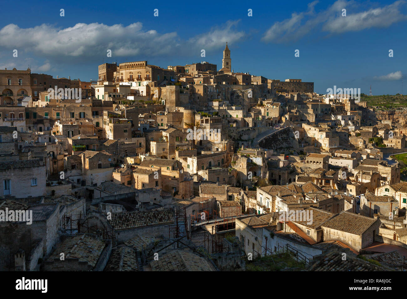 Vecchia città di Grotta Matera, capitali della cultura 2019, Italia Foto Stock