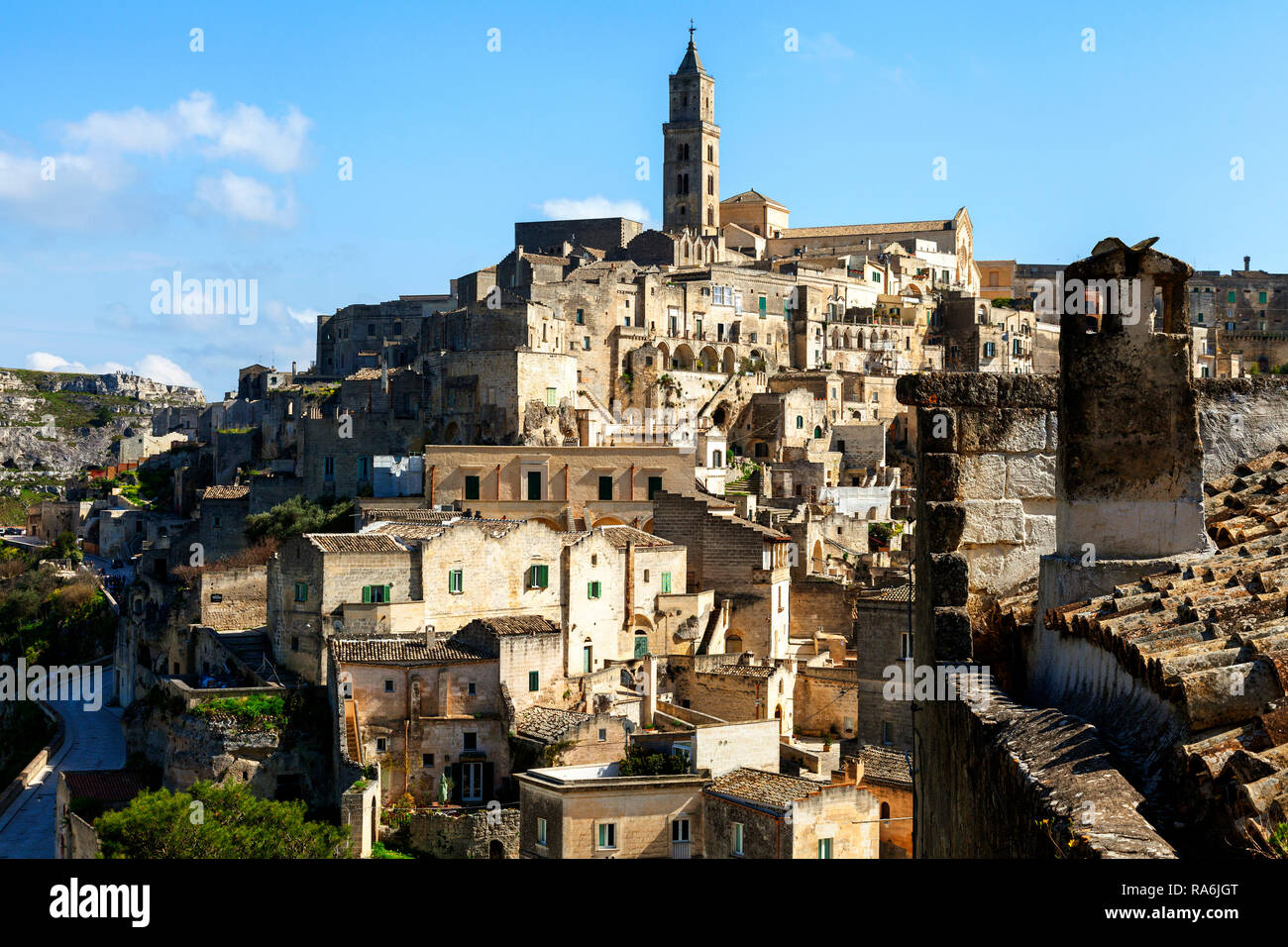 Vecchia città di Grotta Matera, capitali della cultura 2019, Italia Foto Stock