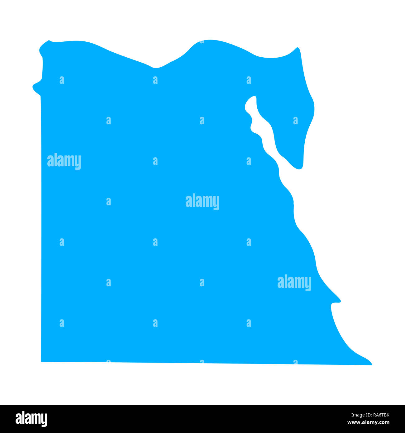Mappa di Egitto. Silhouette di Egitto mappa immagine Foto Stock