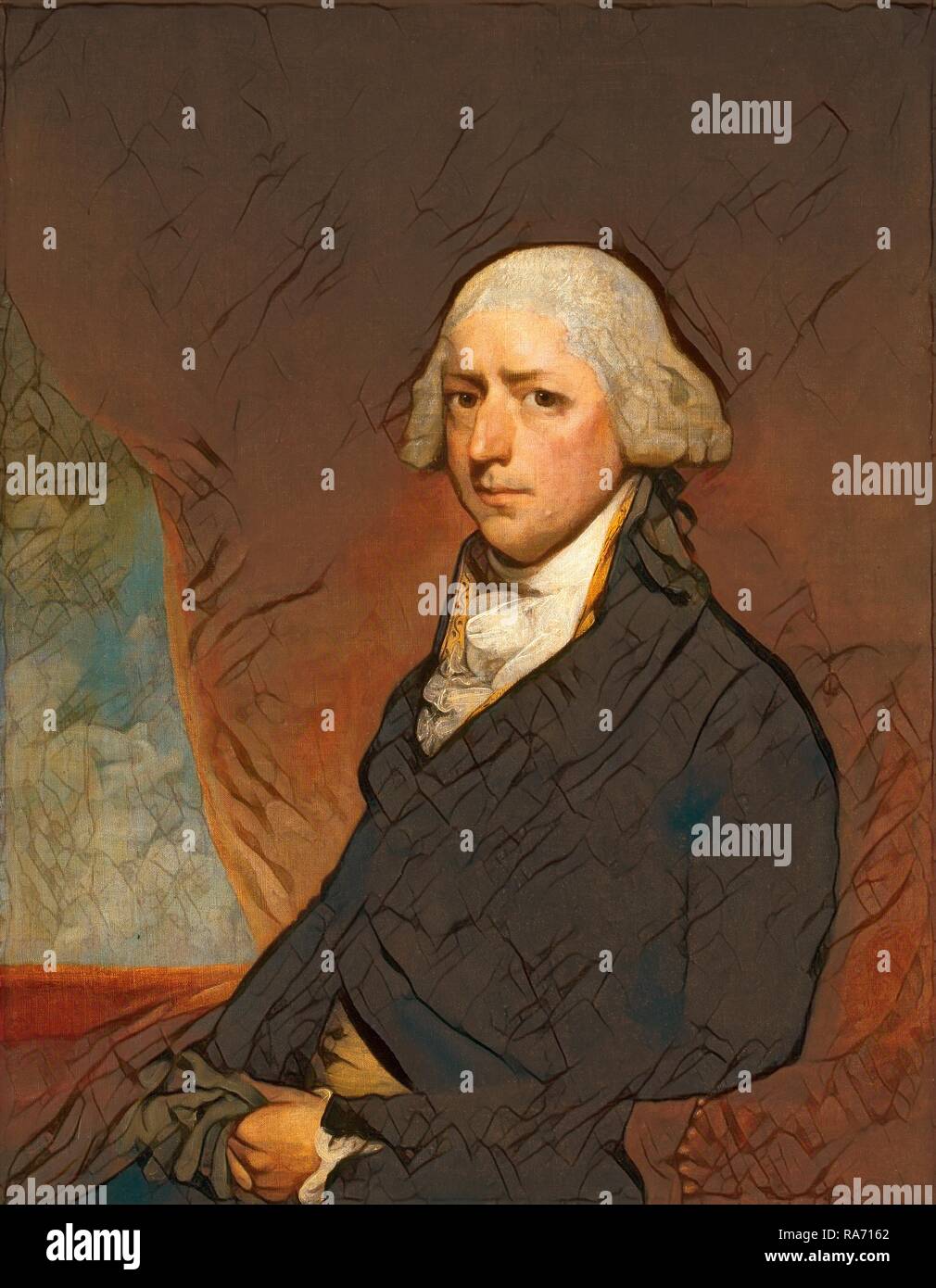 Attribuito a Gilbert Stuart, John Ashe, Americano, 1755-1828, c. 1793-1794, olio su tela. Reinventato Foto Stock