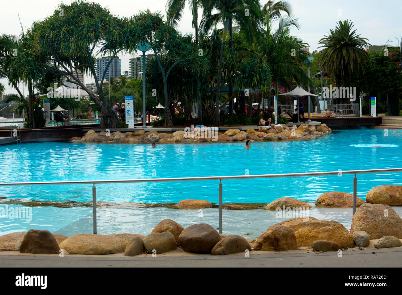 Barca piscina piscina, South Bank, Brisbane, Queensland, Australia Foto Stock