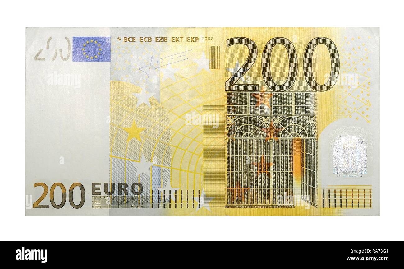 200 di banconote in euro Foto Stock