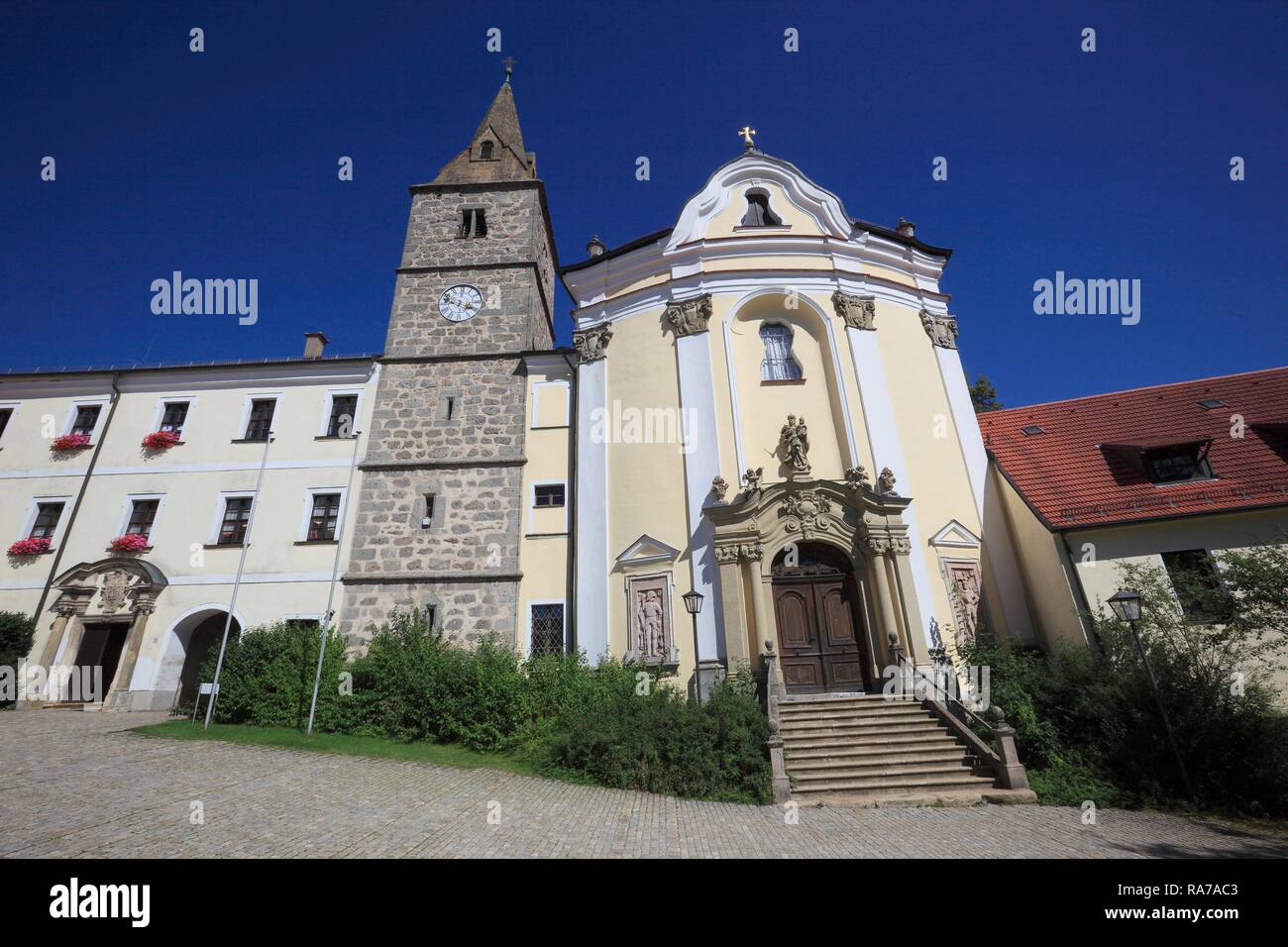 Frauenzell Abbey, un ex monastero benedettino, Brennberg, Alto Palatinato, Bavaria Foto Stock