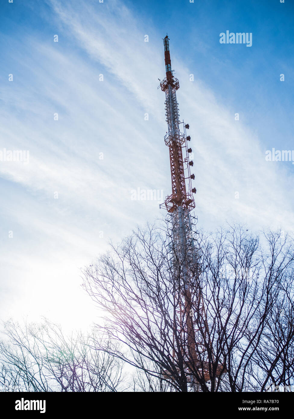 La torre di Namsan di potenza Foto Stock