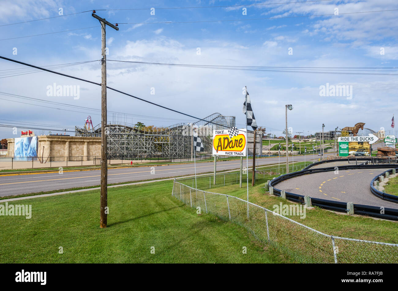 Edifici in Wisconsin Dells Foto Stock
