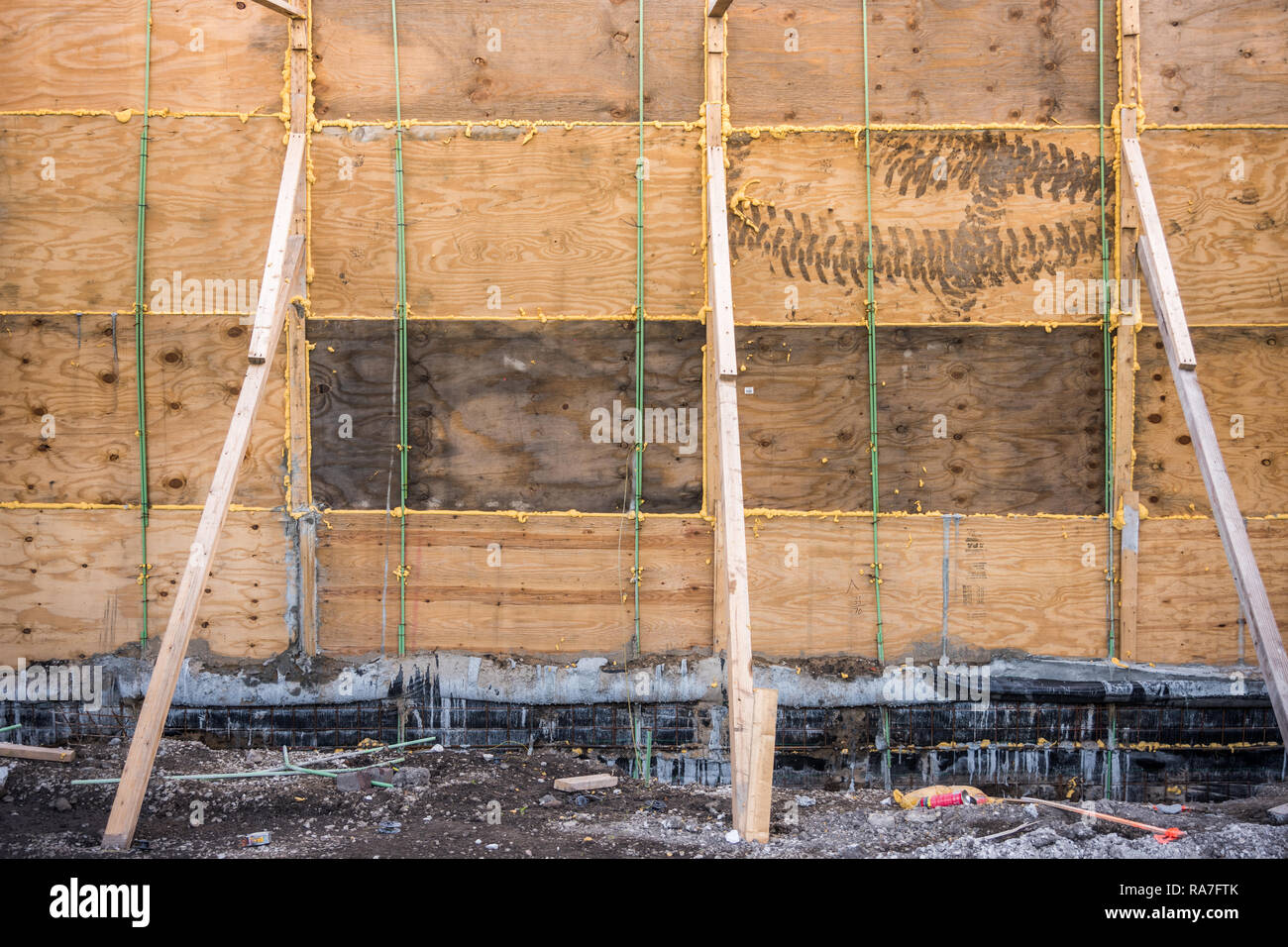 Costruzione di interscambio tra Lake Shore Drive e la Interstate 55 Foto Stock