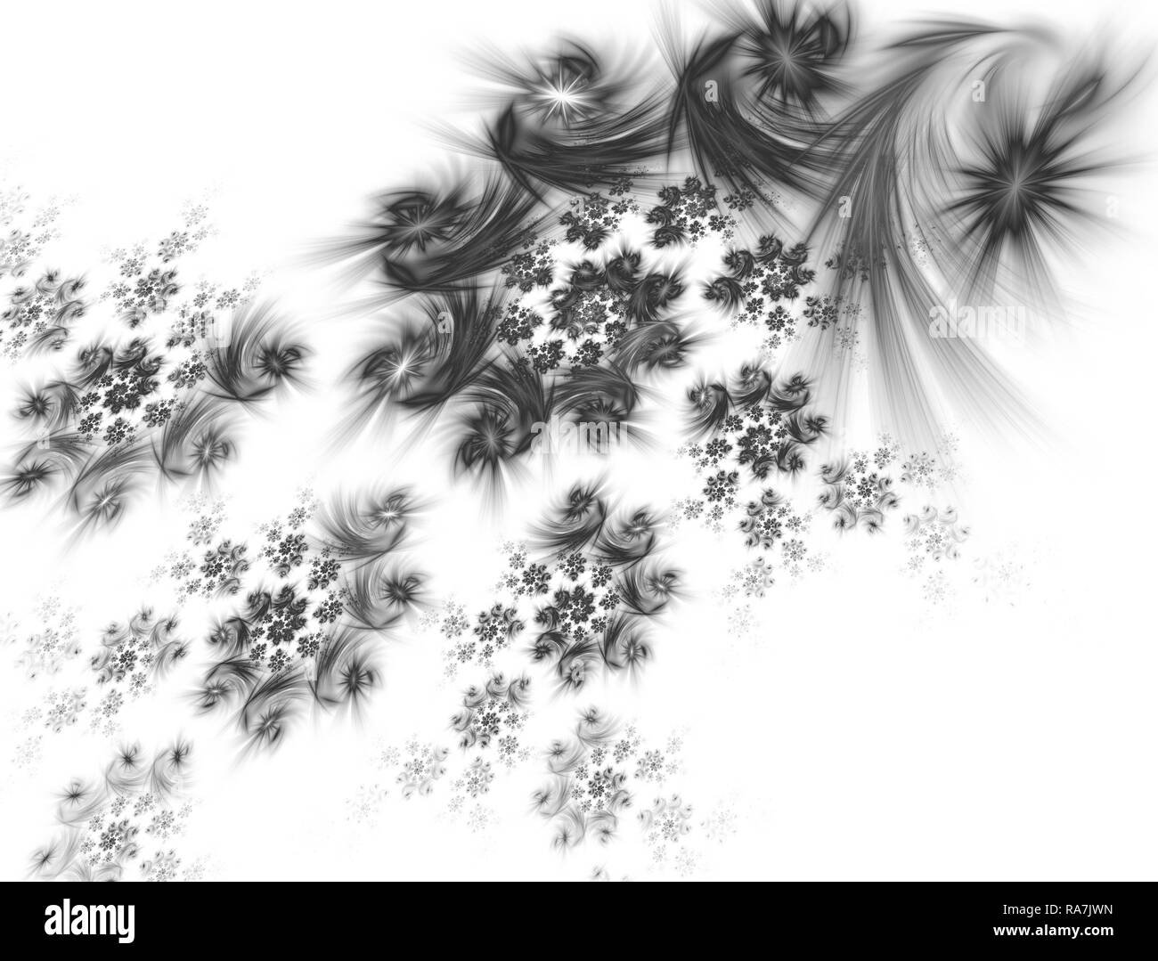 Luminosa sullo sfondo di Natale. Retrò carta semplice con fiocchi di neve stilizzati lampeggia. Ornati di decorazioni di Natale con i fiocchi di neve ghirlande. Progettazione di nuovi Foto Stock