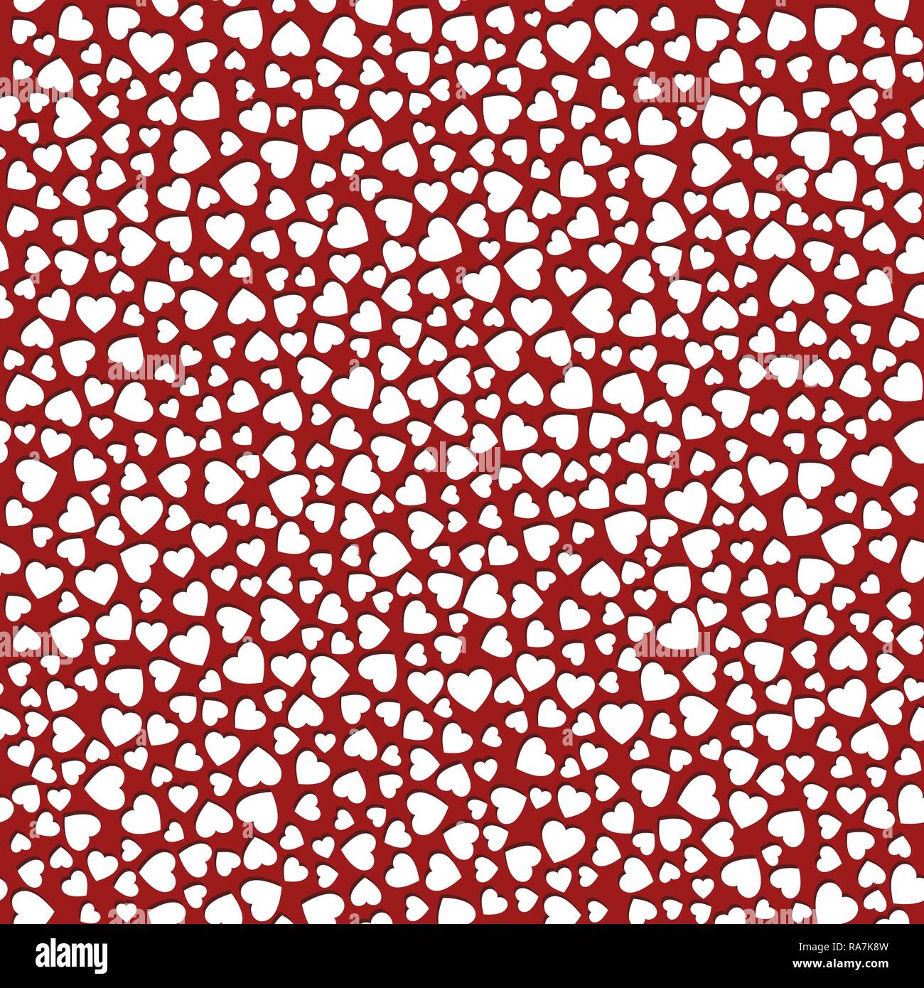 Seamless pattern rosso con cuori. Illustrazione Vettoriale Illustrazione Vettoriale
