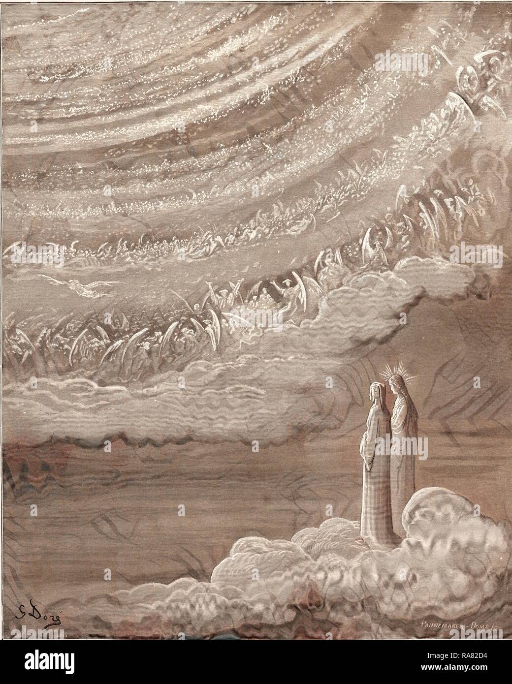 Il nono cielo. Reinventato da Gibon. Arte Classica con un tocco di moderno reinventato Foto Stock