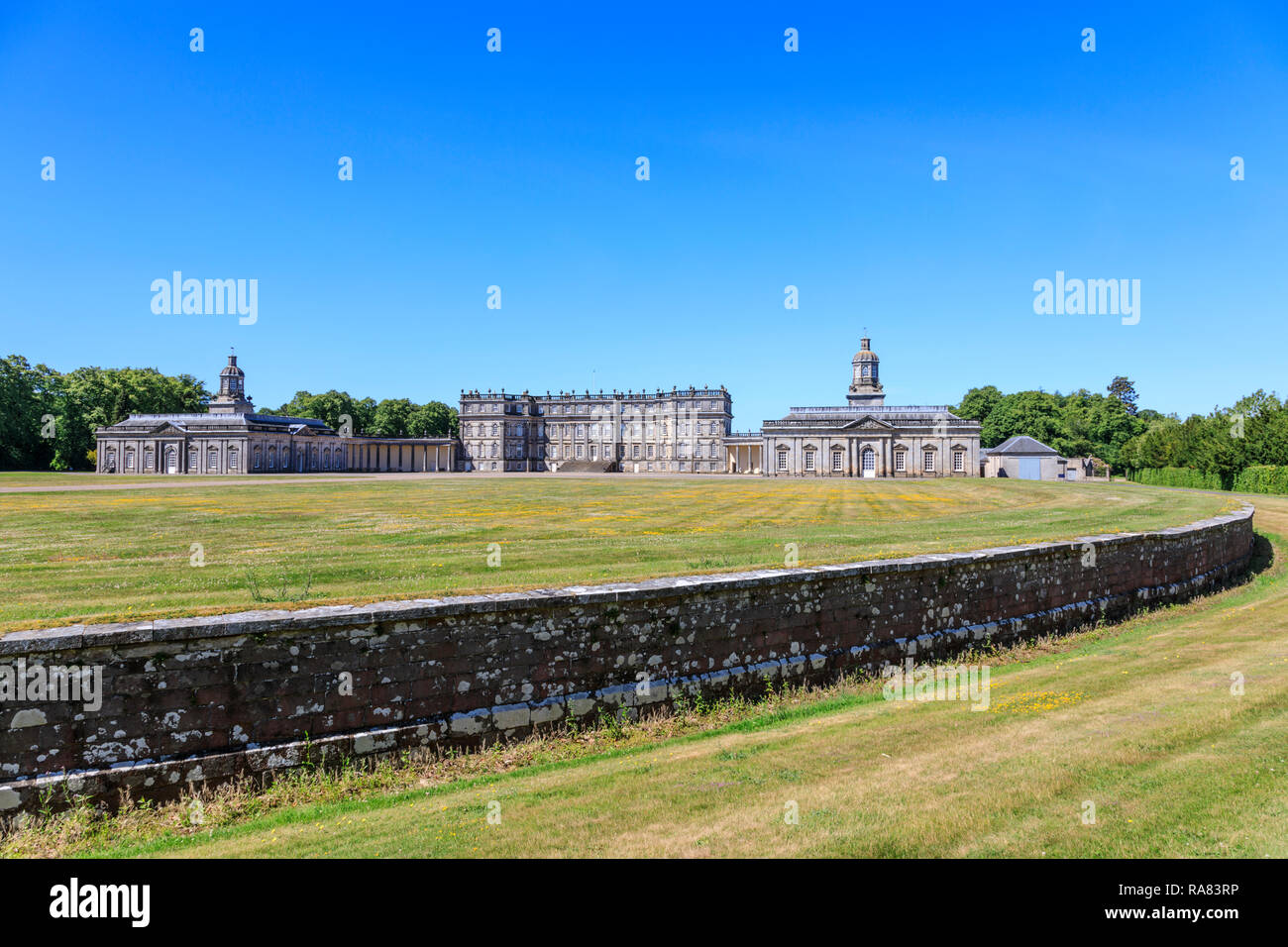 Ha-ha, Hopetoun House, Queensferry, Scozia Foto Stock