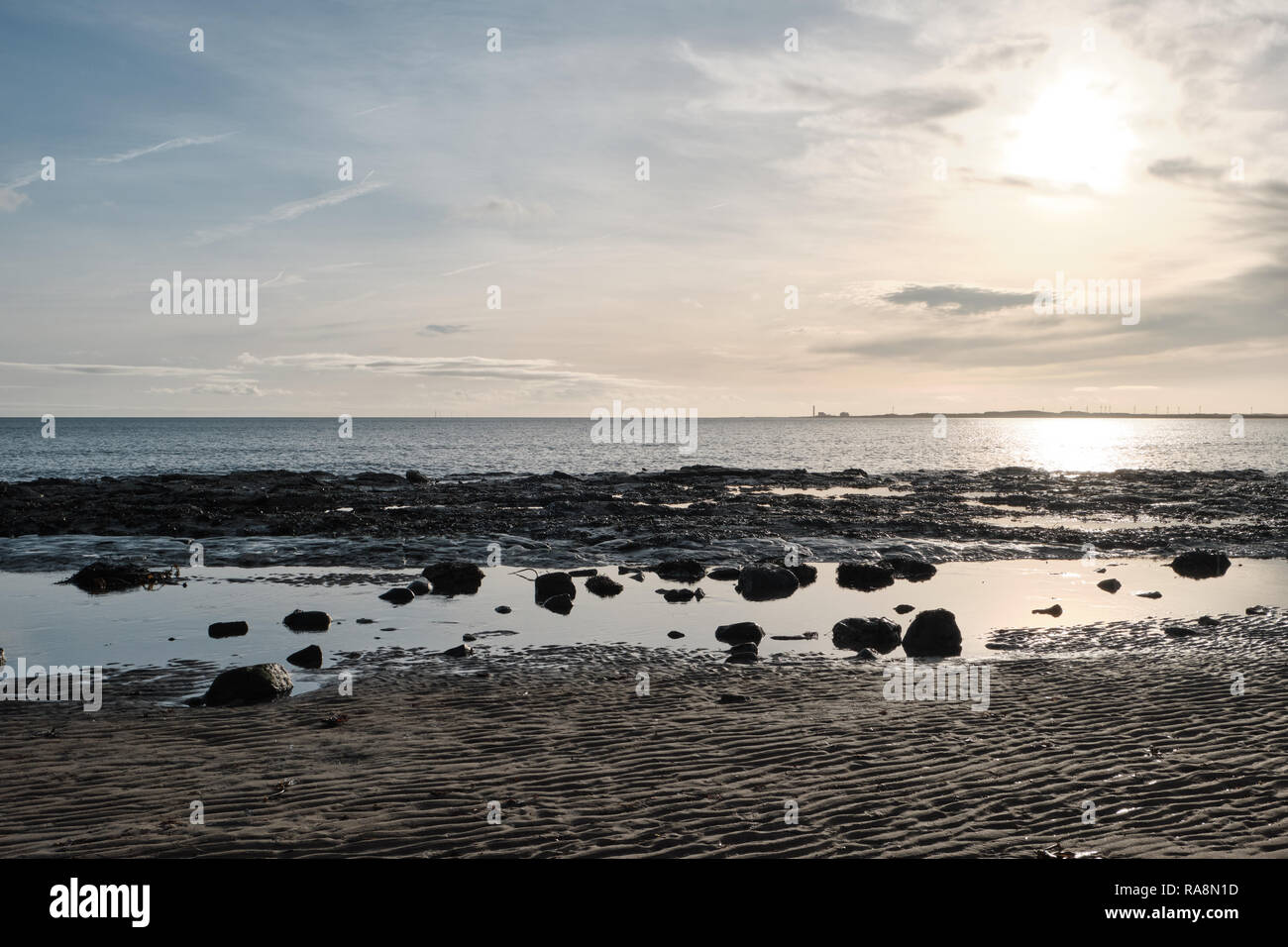 Druridge Bay, Northumberland Foto Stock