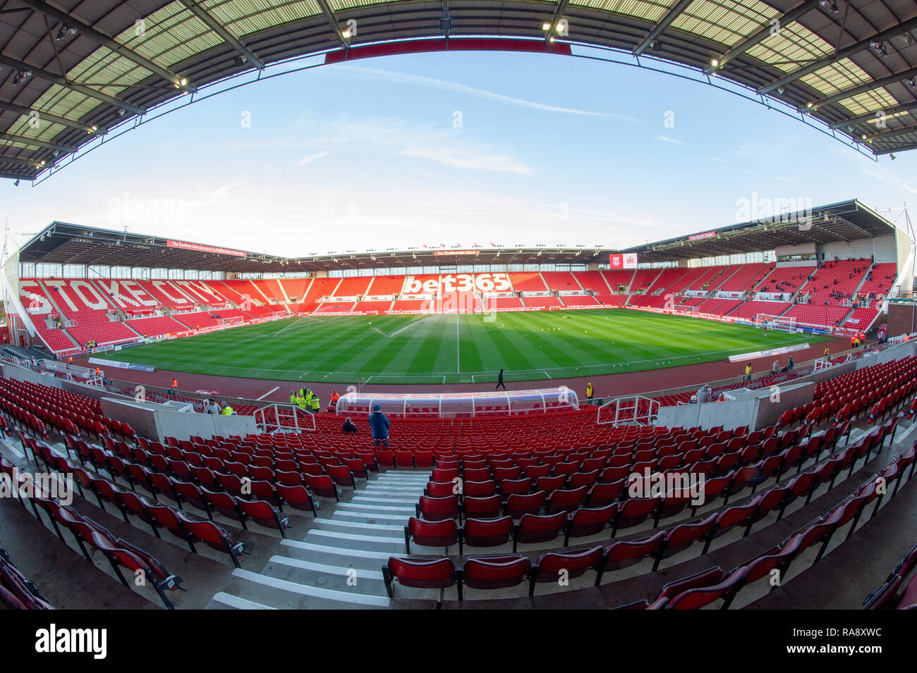 Il 1 gennaio 2019, Bet 365 Stadium, Stoke-on-Trent, Inghilterra; Sky scommessa campionato, Stoke City vs Bristol City ; Bet 365 Stadium prima che il credito di gioco: Richard Long/News immagini English Football League immagini sono soggette a licenza DataCo Foto Stock