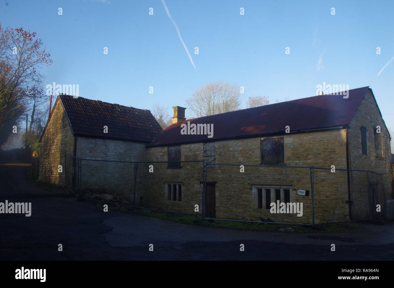 Slaughterford. La Macmillan modo. A lunga distanza trail. Wiltshire. In Inghilterra. Regno Unito Foto Stock