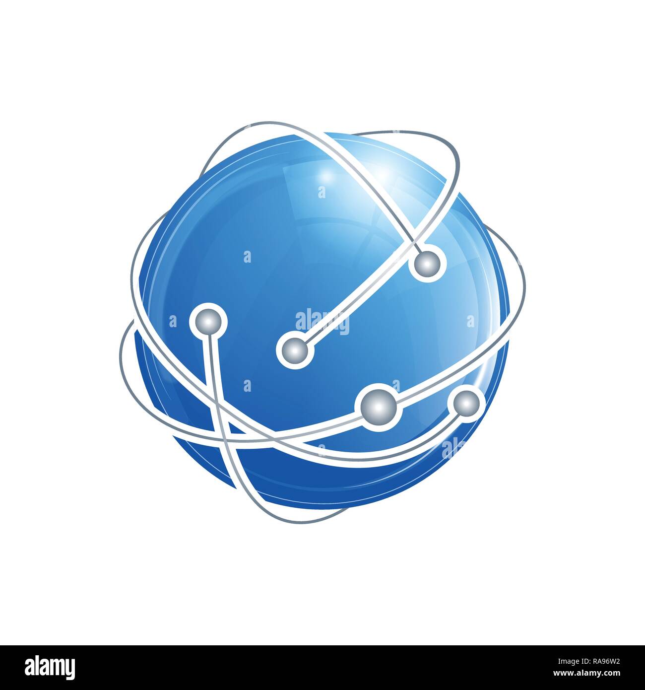 Vettore logo del pianeta. Vettore di orbita satellitare e logo. Cosmos logo. Pianeta miglior logo. Pianeta concetto logo. Pianeta logo web. Icona del pianeta. Pianeta Icona app Illustrazione Vettoriale