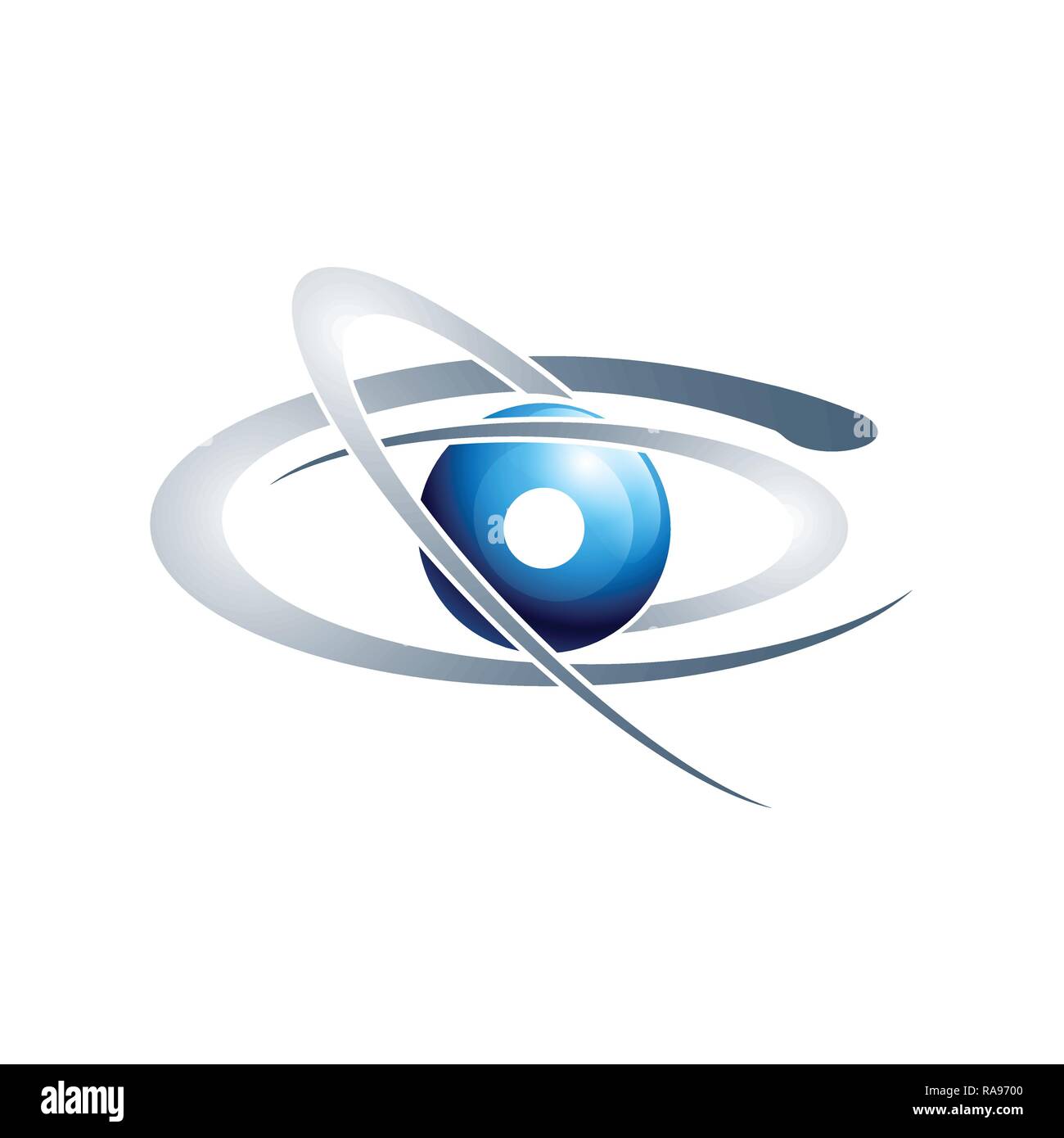 Vettore logo del pianeta. Logo del satellite. Cosmos logo. Pianeta miglior logo. Pianeta concetto logo. Pianeta logo web. Icona del pianeta. Pianeta Icona app. La scienza logo. P Illustrazione Vettoriale