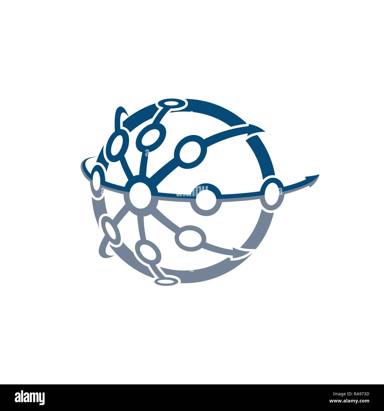 Vettore logo del pianeta. Vettore di orbita satellitare e logo. Cosmos logo. Pianeta miglior logo. Pianeta concetto logo. Pianeta logo web. Icona del pianeta. Pianeta Icona app Illustrazione Vettoriale