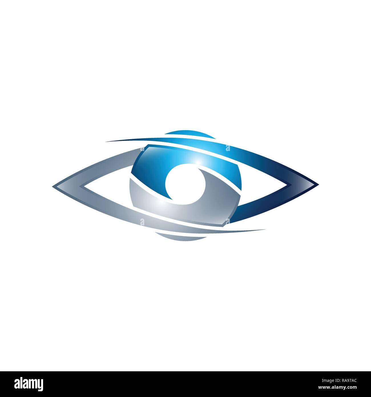 Tecnologia orbita oculare anelli web design del logo. Vettore anello cerchio logo design. Abstract del logo a forma di cerchio modello. Anello tondo cerchio e loop infinito simbolo, Illustrazione Vettoriale