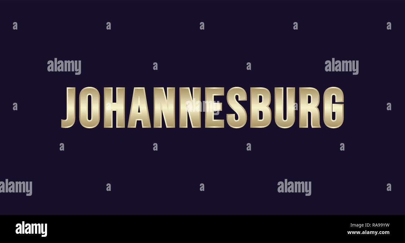 La città di Johannesburg Tipografia disegno vettoriale. Saluti per T-shirt, poster, carta e più Illustrazione Vettoriale