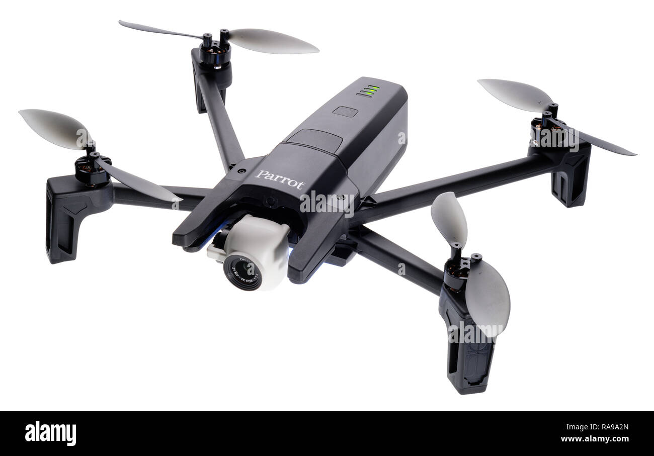 Drone Parrot o quadcopter. Foto Stock