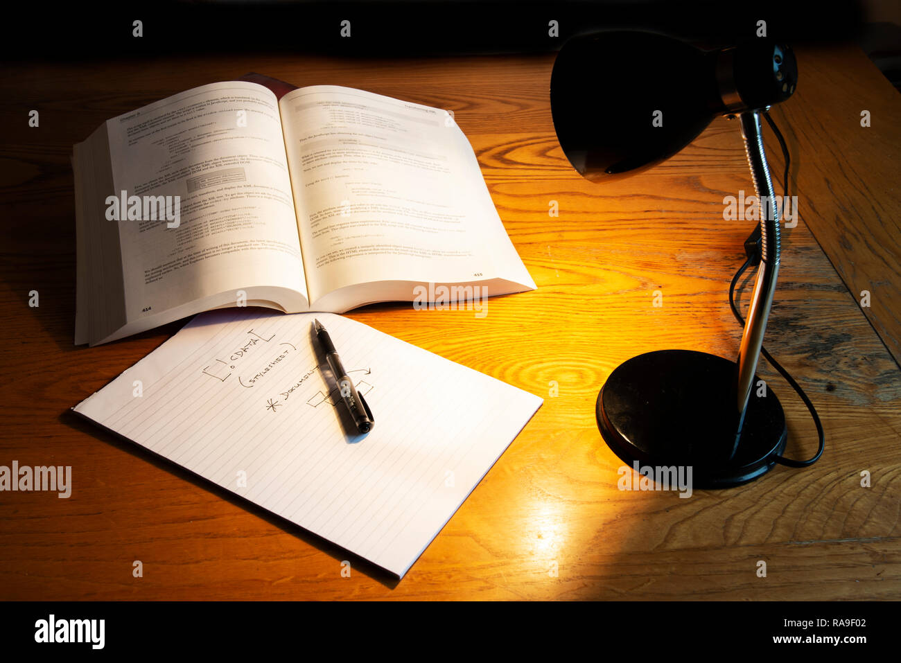 Lo studio di libri Foto Stock