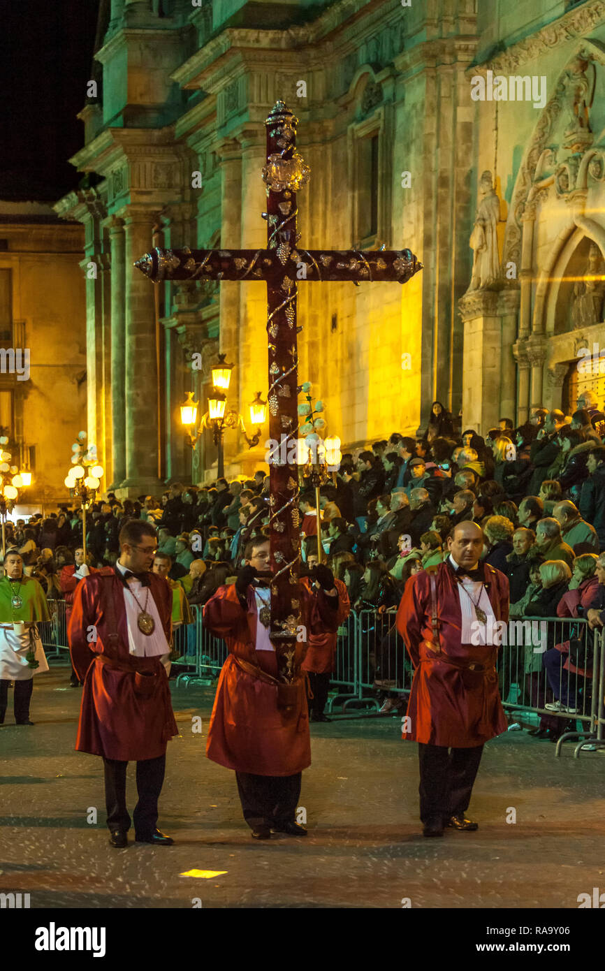 Pasqua processione del Venerdì santo. Sulmona Abruzzo Foto Stock
