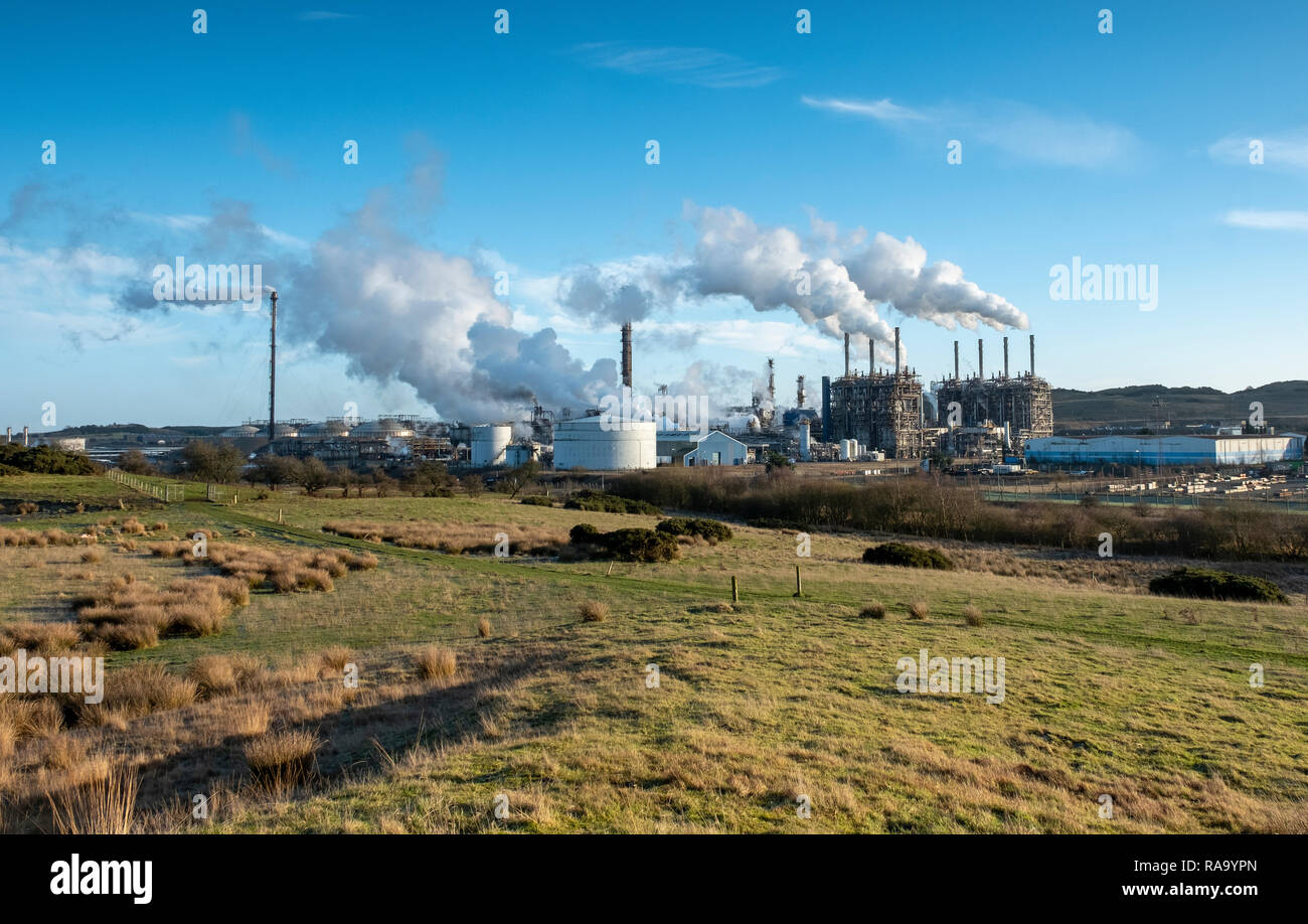 Mossmorran impianto gas, Cowdenbeath, Fife, Scozia. Foto Stock