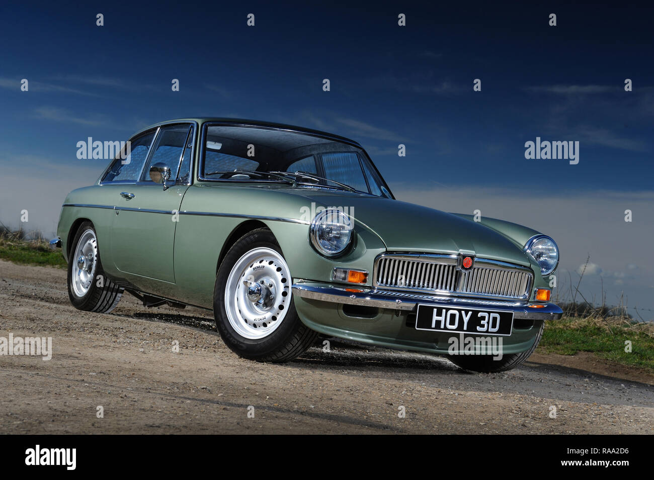 Frontline Green MGB Roadster Foto Stock
