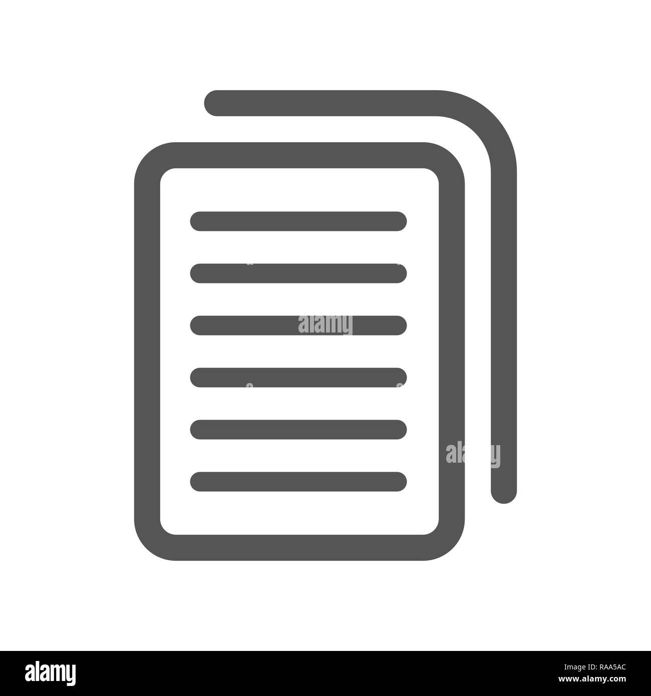 Icona Documento stock illustrazione vettoriale design piatto. EPS 10 Illustrazione Vettoriale