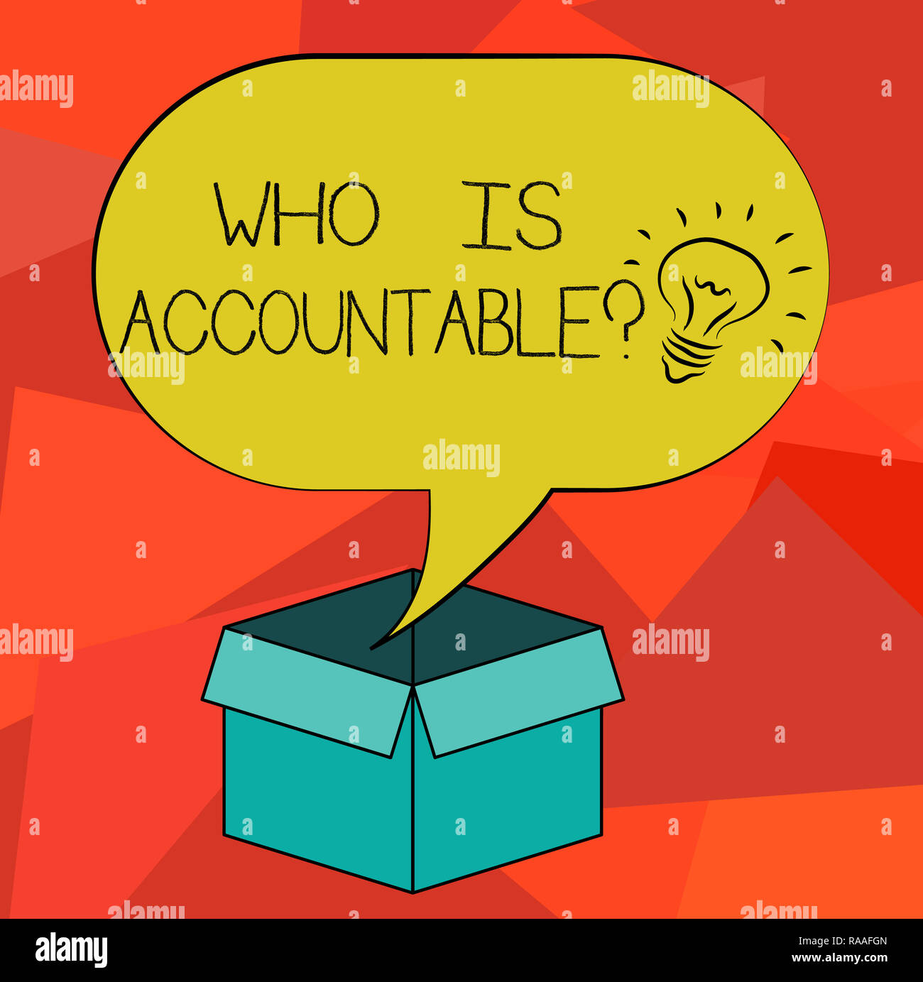 Parola di scrittura di testo che è Accountablequestion. Il concetto di business per essere responsabile o responsabile per qualcosa di idea all'interno icona vuoto Speec mezzitoni Foto Stock