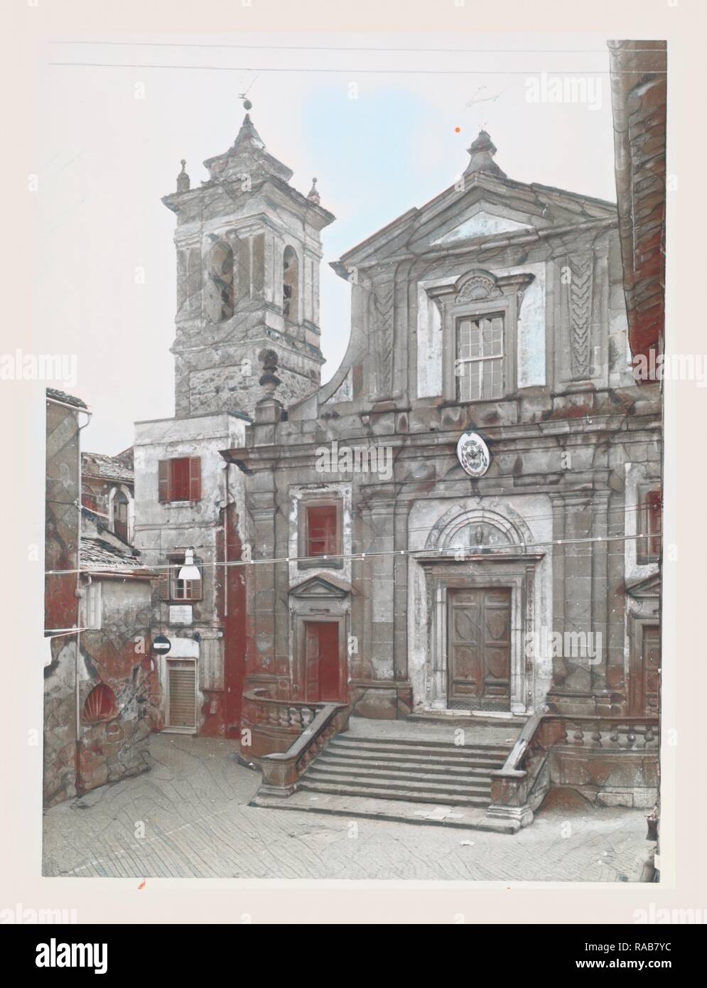 Lazio Viterbo Blera S. Maria, questa è la mia Italia, il paese italiano di storia visiva, Post-architettura medievale reinventato Foto Stock