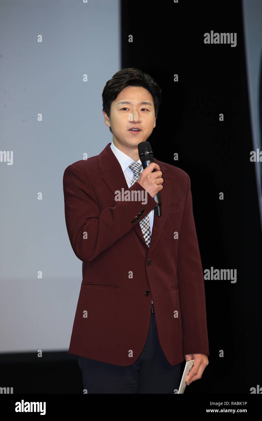 Seul in Corea. 02Jan, 2019. Il M.C Max, il più popolare rock band promosso il loro nono album 'circolare' a Cheongdam-dong di Seoul, Corea sulla 02th gennaio 2019.(Cina e Corea diritti) Credito: TopPhoto/Alamy Live News Foto Stock
