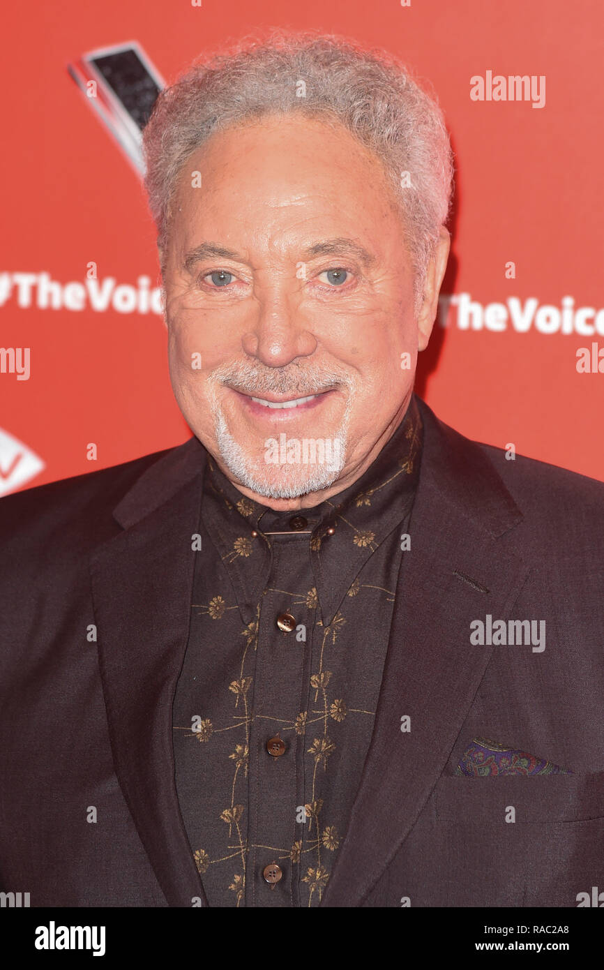 Londra, Regno Unito. Gennaio 03, 2019: Sir Tom Jones presso il lancio photocall per il 2019 serie di 'Voce' di Londra. Immagine: Steve Vas/Featureflash Foto Stock