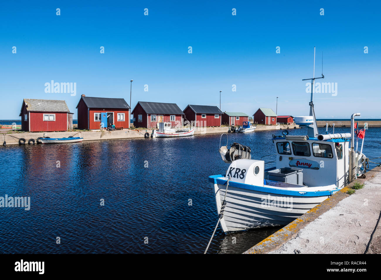 Grasgard Harbour, Oland, Svezia, Scandinavia, Europa Foto Stock