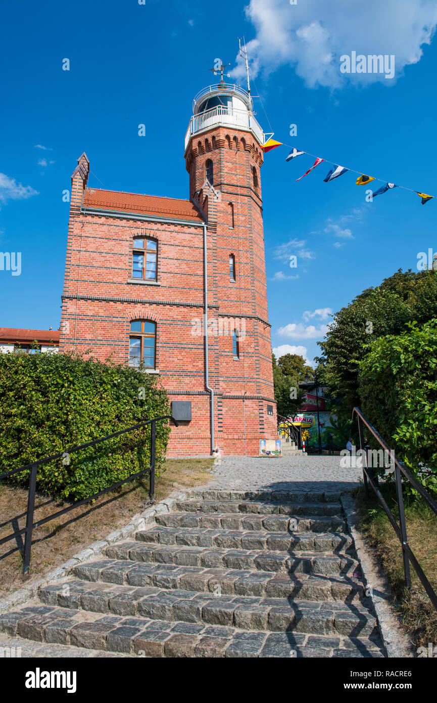 Faro di Ustka, Mar Baltico, Polonia, Europa Foto Stock