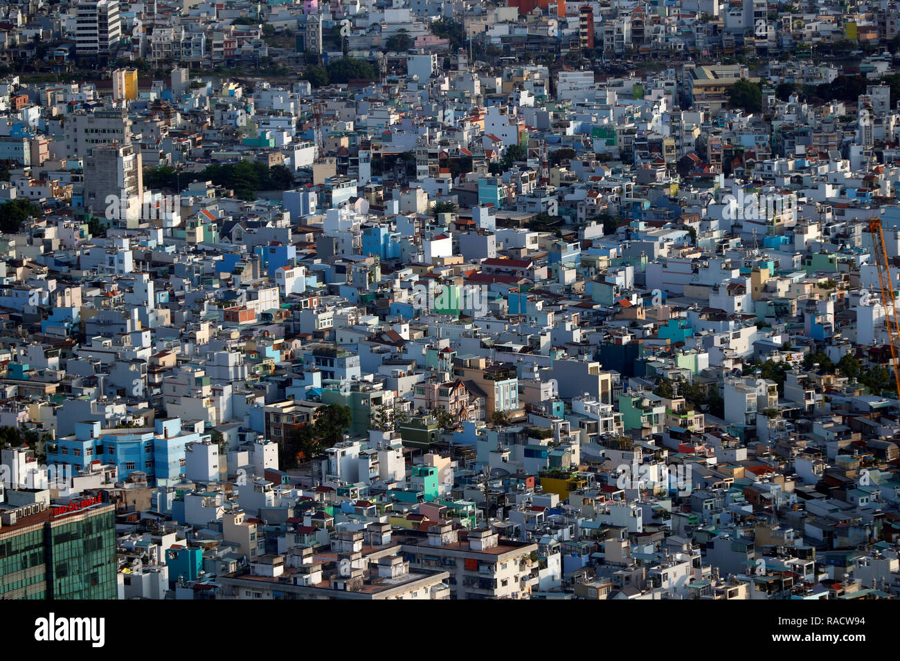 Cityscape di Ho Chin Minh skyline, Ho Chi Minh City, Vietnam, Indocina, Asia sud-orientale, Asia Foto Stock