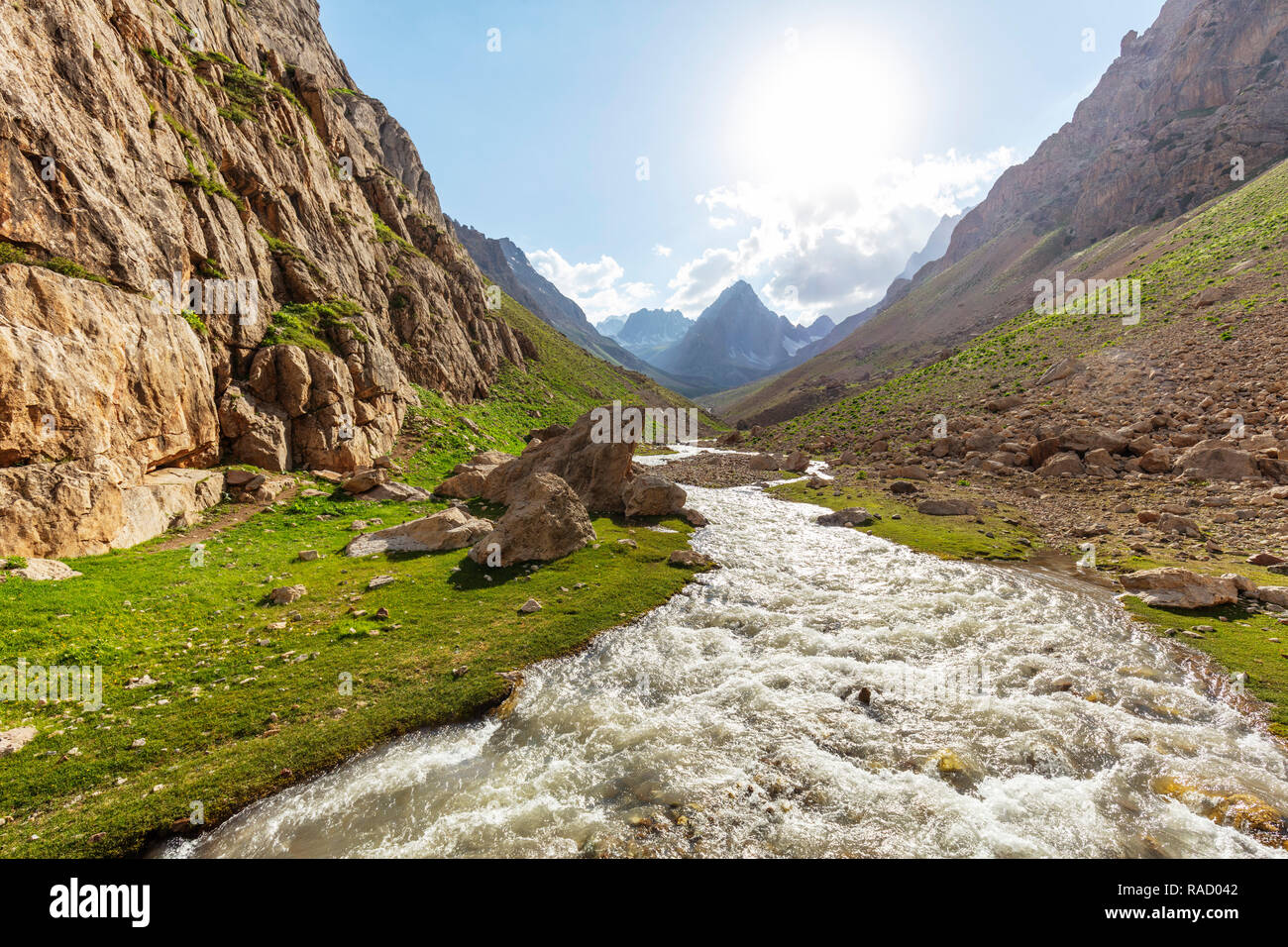 Le montagne Fan, in Tagikistan, in Asia Centrale, Asia Foto Stock