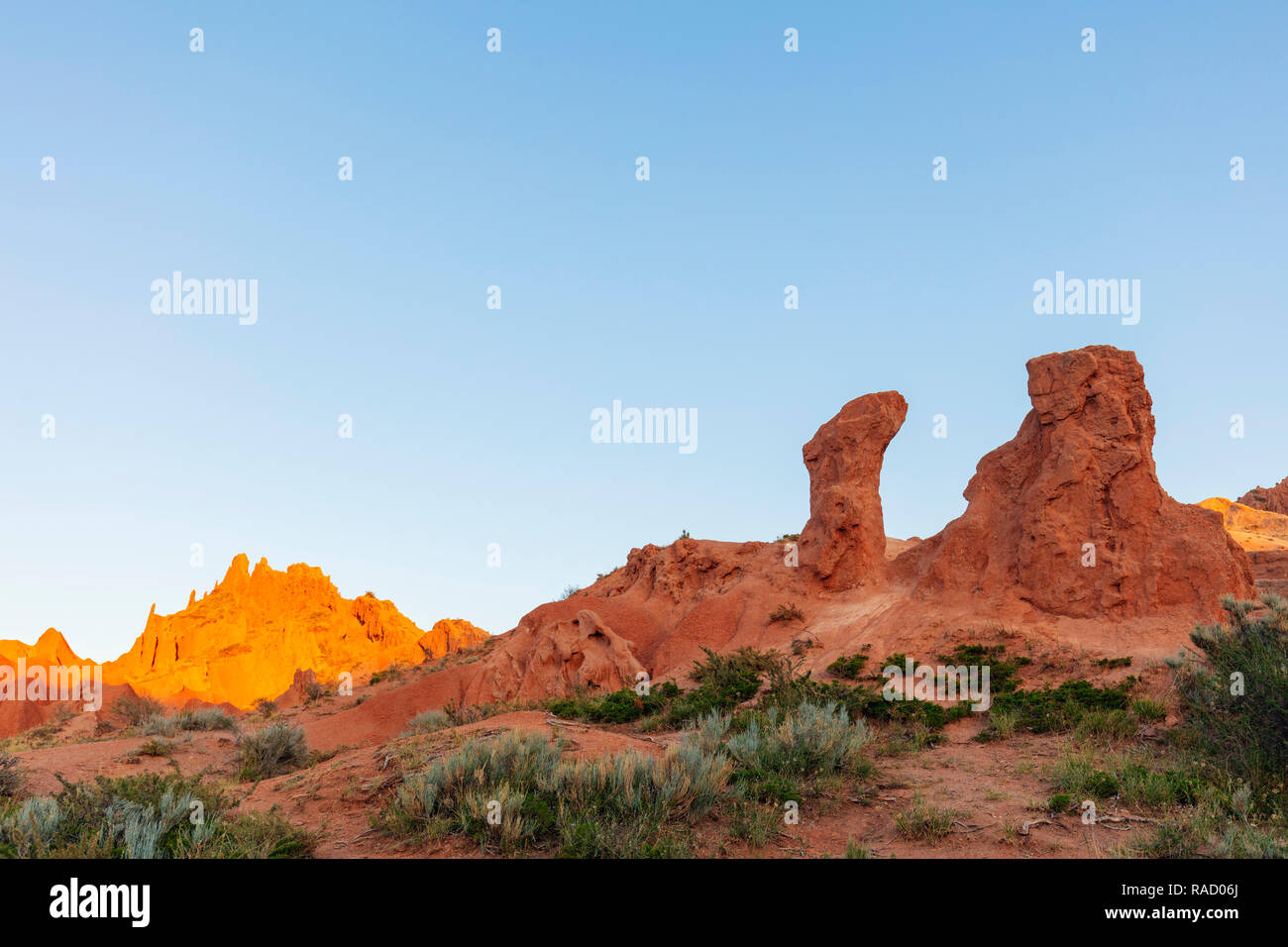 Fiaba canyon, Skazka Valley, Tosor, Kirghizistan, Asia Centrale, Asia Foto Stock