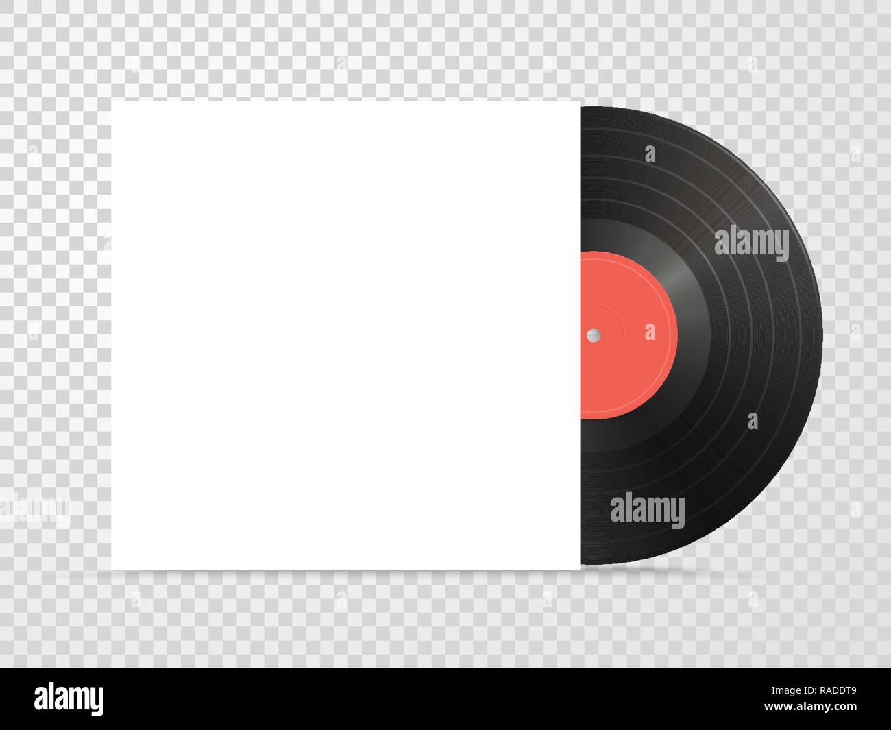 Design classico modello con vinile e coprire Mockup su Scacchi Illustrazione Vettoriale