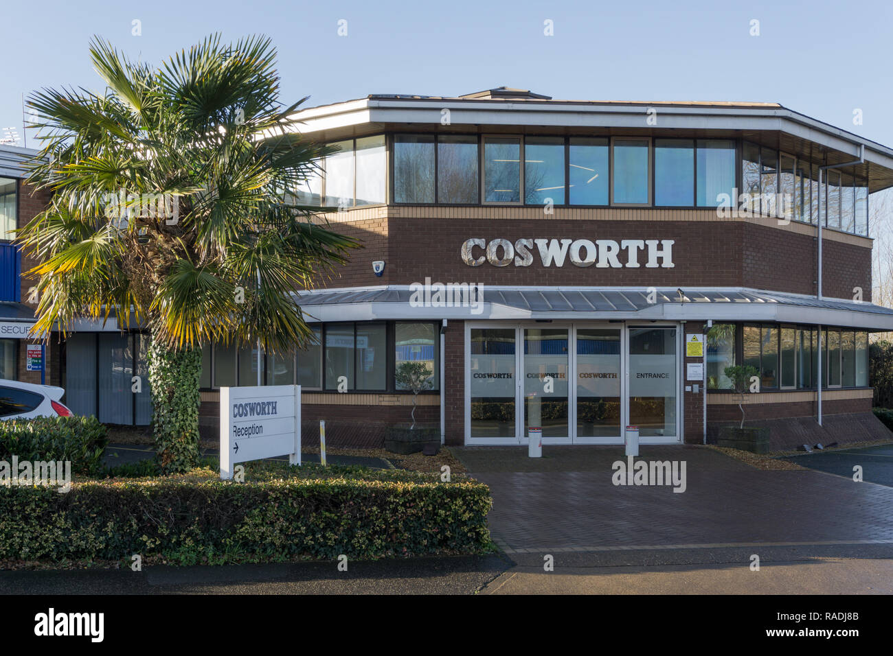 L'Ottagono, HQ della Cosworth, un ben noto automotive e motorsport ferma, Northampton, Regno Unito Foto Stock