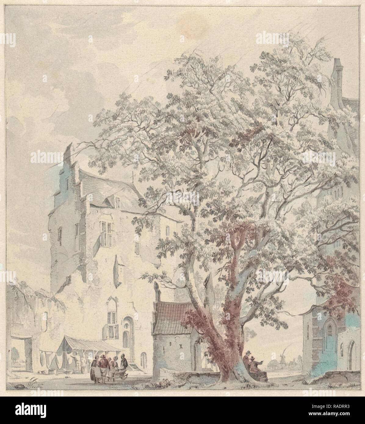 Cityscape, Paulus van Liender, 178. Reinventato da Gibon. Arte Classica con un tocco di moderno reinventato Foto Stock