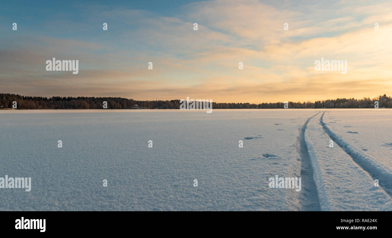 Nordic piste da sci Foto Stock