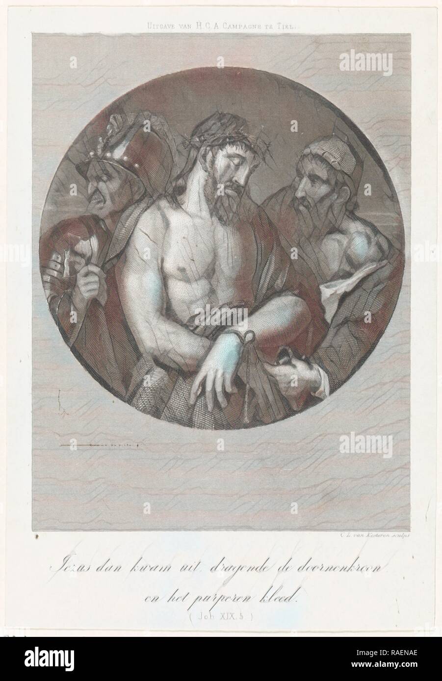 Ecce Homo, Christiaan Lodewijk van Kesteren, H.C.A. Campagne, 1842 - 189. Reinventato da Gibon. Arte Classica con un reinventato Foto Stock