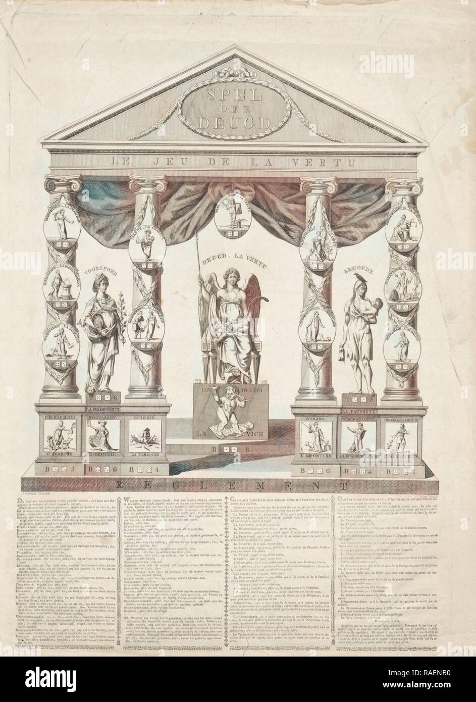 Dadi con regole, Jan Gerritsz. Visser, Jan Verlem, 179. Reinventato da Gibon. Arte Classica con un tocco di moderno reinventato Foto Stock