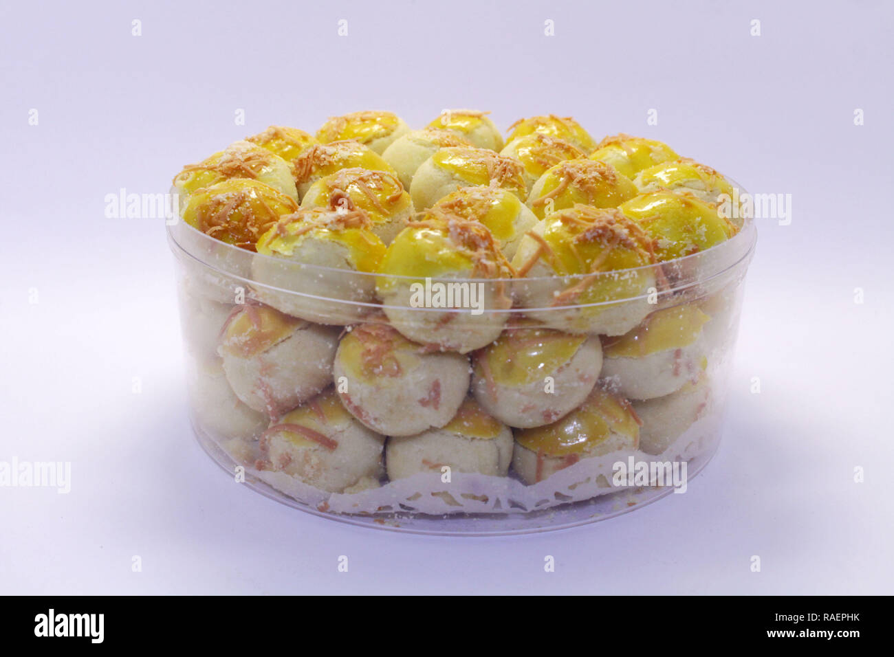 Nastar, un tipico indonesiano o del Sudest Asiatico crostata di ananas torta. Probabilmente influenzati dalla cucina olandese. Foto Stock