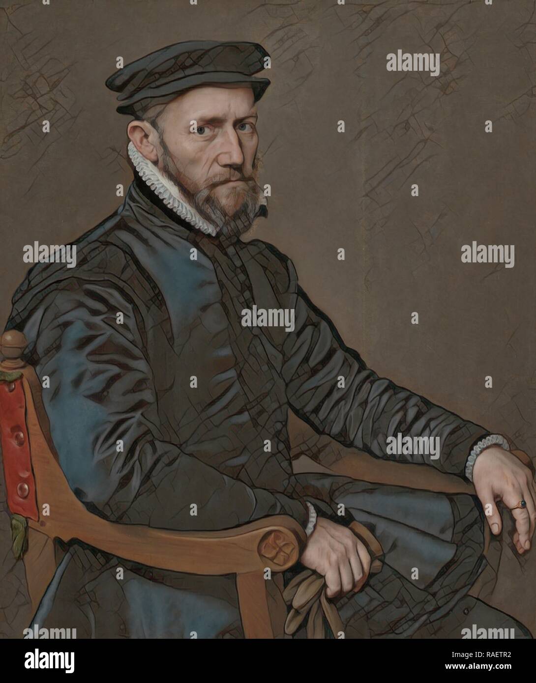 Ritratti di Sir Thomas Gresham e Anne Fernely, Anthonis Mor, C. 1560 - c. 156. Reinventato da Gibon. Arte Classica reinventato Foto Stock