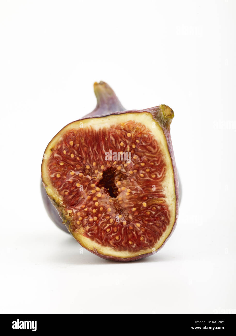 Fig frutto contro uno sfondo bianco, cibo still-life fotografia Foto Stock