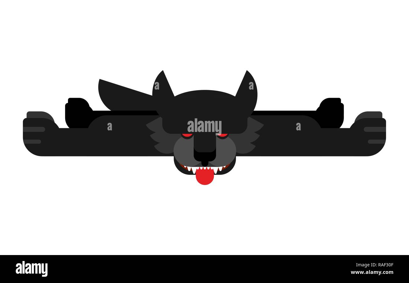 La pelle di lupo trofeo di caccia isolato. Illustrazione Vettoriale Illustrazione Vettoriale