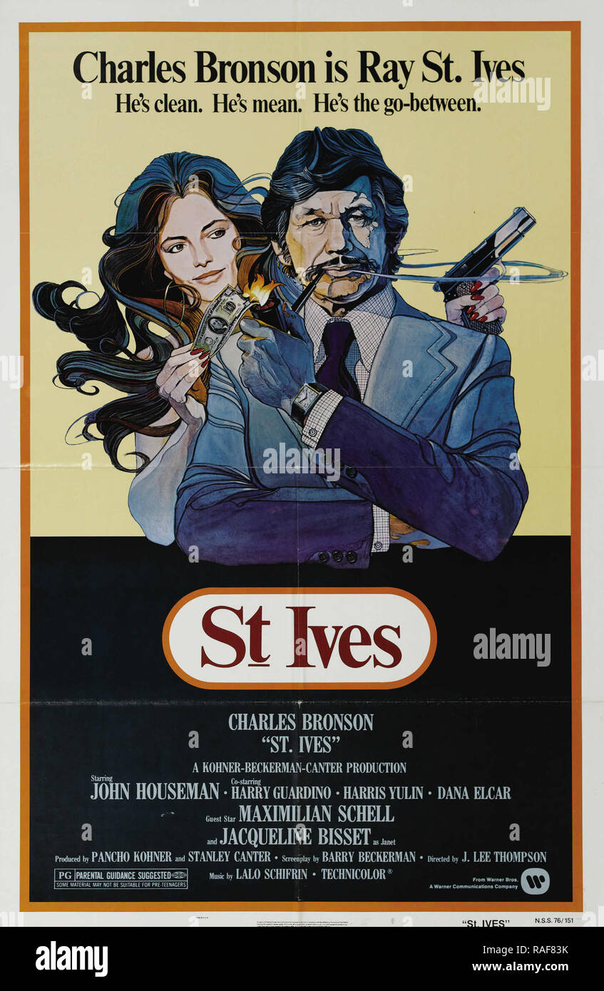 St Ives (Warner Brothers, 1976), Poster Charles Bronson Riferimento File # 33636 842 THA Foto Stock