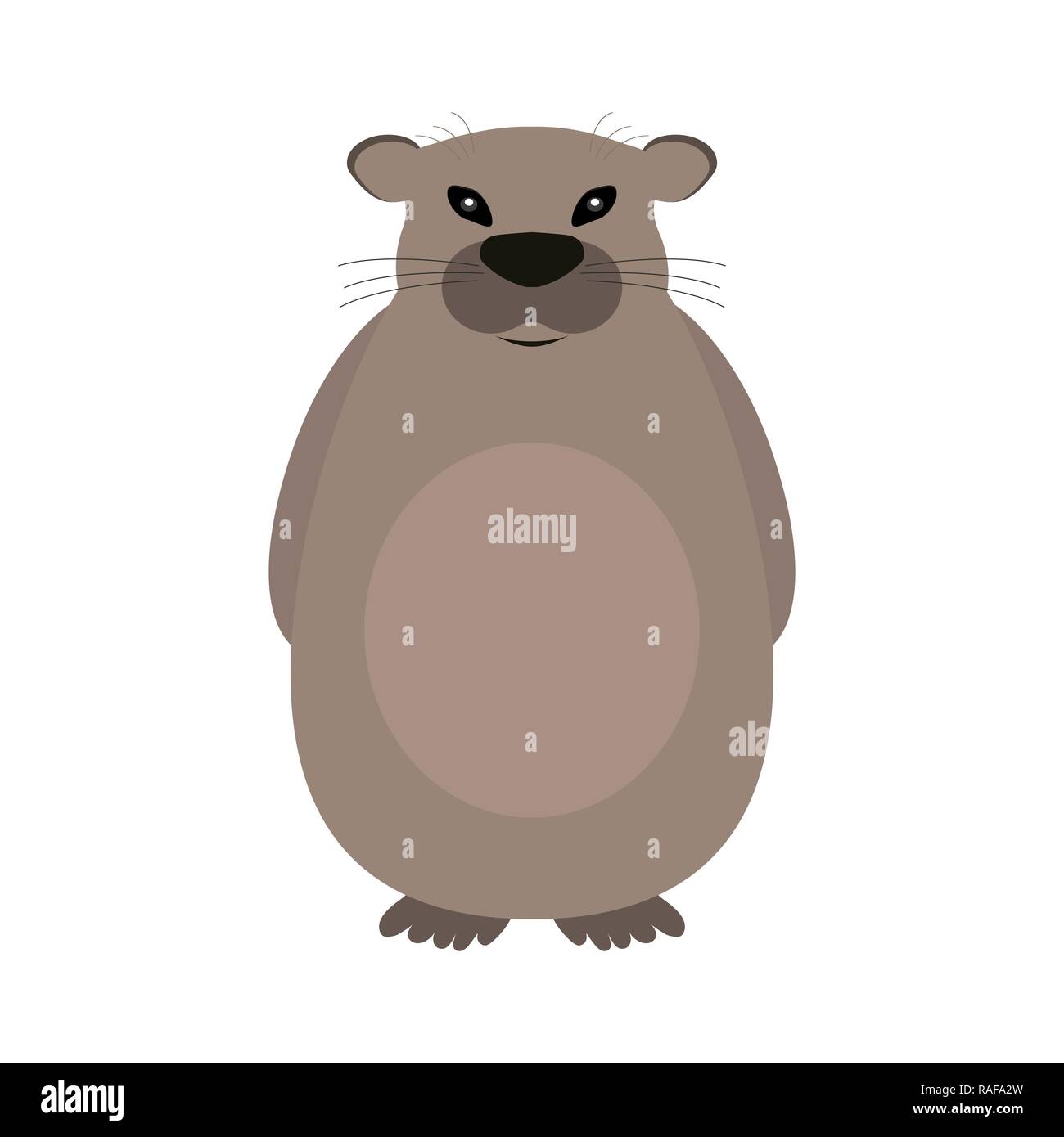 Marmotta su uno sfondo bianco. Illustrazione Vettoriale