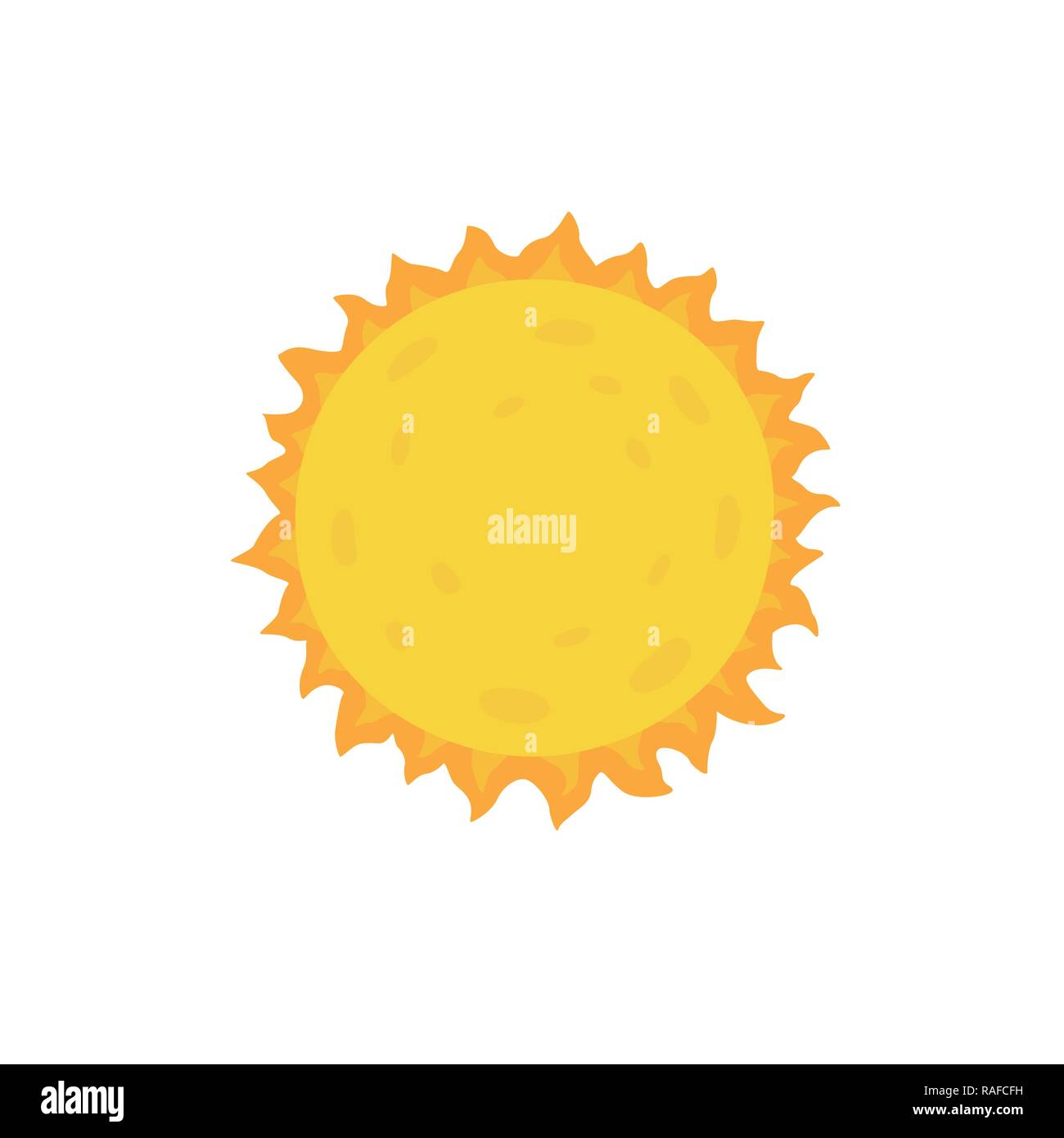 Sun. illustrazione vettoriale bianco su sfondo isolato Illustrazione Vettoriale